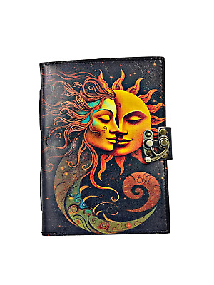 Handmade Rustic Leather Journal Notebook Bound Writing Diary Sketch Deckle Book-image