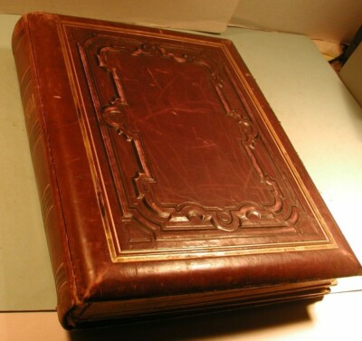 Early 1900's CDV's Cabinet Cards & Tintpes Leather Bound Photo Album -image