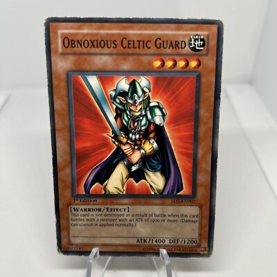 Yu-Gi-Uh Obnoxious Celtic Guard #SD5-EN007 1st Ed Structure Deck: Warrior's MP-image