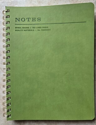 Fringe Studio Notebook Journal  ~STANDARD NOTES MATCHA ~ Spiral 192 lined pages-image