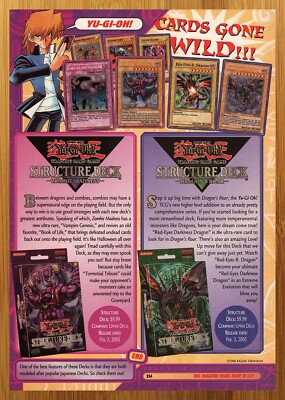 2005 Yu-Gi-Oh! TCG Structure Decks Vintage Print Ad/Poster CCG Card Game Art 00s-image