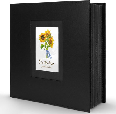 Photo Album 4X6 600 Photos, Leather Cover Extra Large Capacity Holds 600 Hori...-image