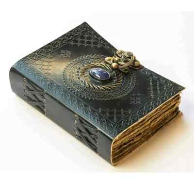 Vintage Leather bound Journal Antique Handmade Paper Notebook Diary Sketchbook-image