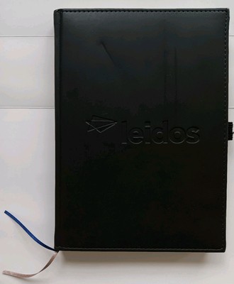 Diary Journal Book LEEDS Bound Thick White Ruled Paper Pagemarkers Penloop-image