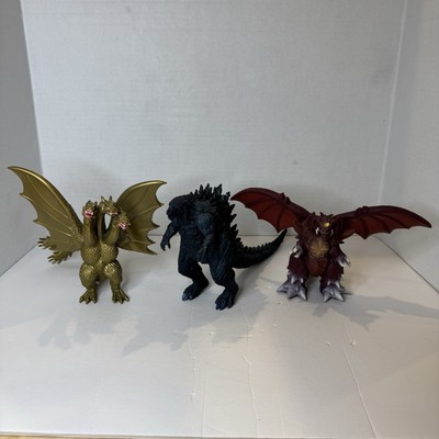 Bandai Toho Godzilla Monster Figure Lot of 3 King Ghidorah, Destoroyah 2002-image
