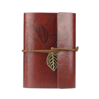 Leather Bound Journal Refillable Pocket Notepad Travel Diary Blank Notebook-image