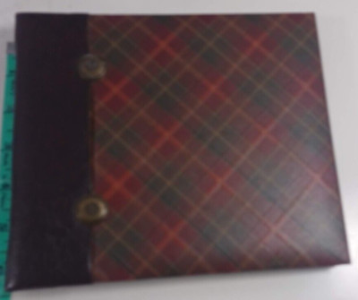 K & Company plaid Post Bound 7.5 x 6.5 50 pages Memory Photo Book Album-image