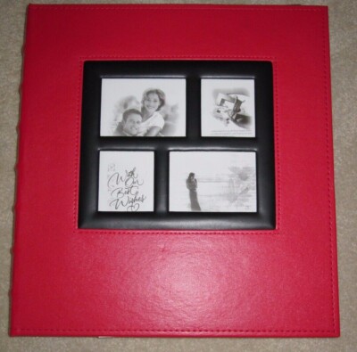 RECUTMS Photo Album 4x6 600 Photos Black Pages Red Cover-image