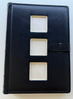 Photo Album Navy Faux Leather 3 Cover Photos 300 4x6 Photos Storage Pocket-image