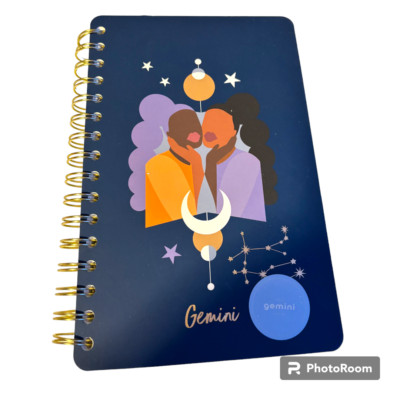 Be Rooted Zodiac GEMINI Spiral Bound College Ruled Hard Cover Journal-image