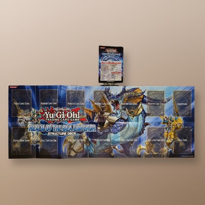 Yu-Gi-Oh TCG  Realm Of The Sea Emperor Structure Deck Paper Game Mat *Unused*-image
