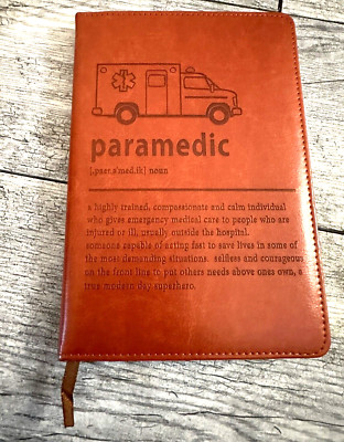Paramedic Leather Bound Daily Journal Superhero-image