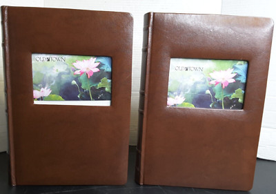 Old Town Photo Album Binders Bonded Leather Each Holds 300 Photos Each (2 PACK)-image