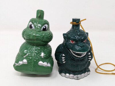 Godzilla 1994 Rubber Band Bounce Figure Toy Set Lot Toho Vtg Japan READ DESC-image