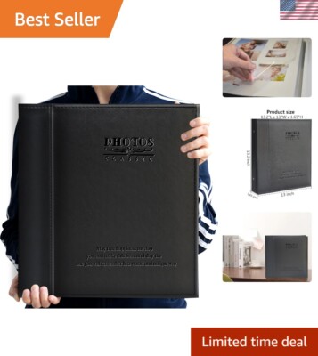 Handmade Large Capacity Photo Album - Magnetic Self-Stick for 3x5 to 8x10 Photos-image