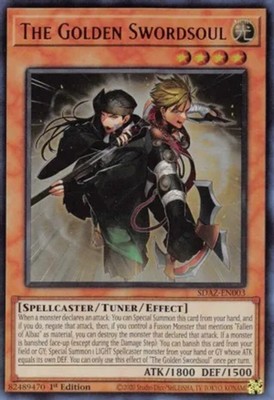 The Golden Swordsoul - SDAZ-EN003 - Ultra Rare - 1st Edition - Lightly Played-image