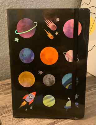 Planets / UFO hard cover Journal / Note/Sketchbook / Diary 96 sheets w/flap, NEW-image