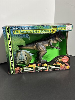 Baby Godzilla with Remote Control Walks and Tail Swinging 1998 Toy Biz Vintage-image