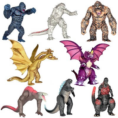 TwCare Exclusive Brand New Set of 8 Godzilla vs Kong Toys Action Figures-image