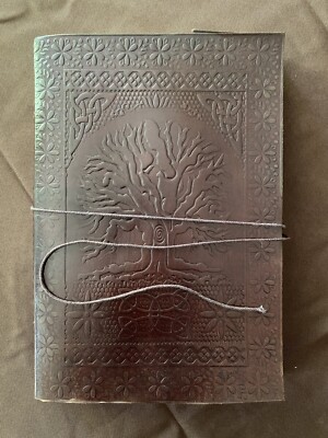 Rustic 10” Celtic Style Tree of Life Journal Leather Bound Beautiful Handmade?-image