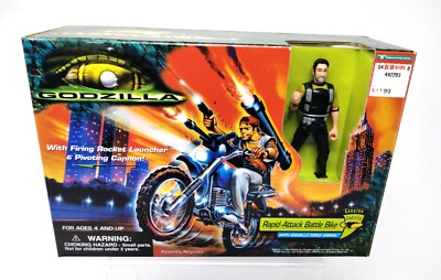 1998 Godzilla Rapid Attack Battle Bike w/ Godzilla Force Animal NIB- New-image
