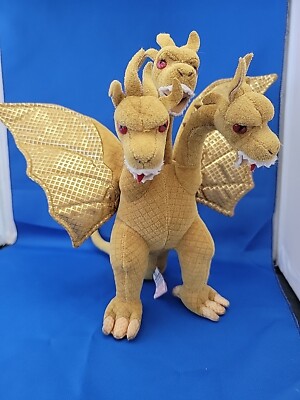 Godzilla King Ghidorah Plush 3 Headed Dragon  TY Yokohama Japan 2001  -image