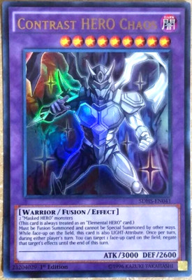 Contrast HERO Chaos SDHS-EN041 Structure Deck: HERO Strike 1st Edition YuGiOh-image