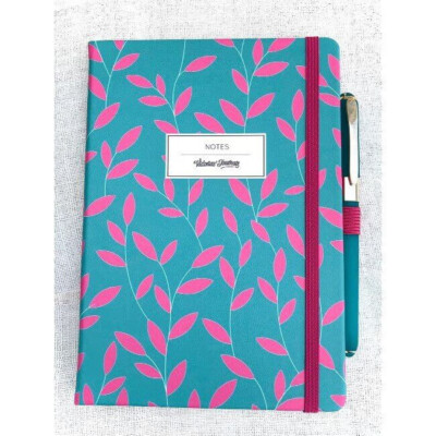 Victoria's Journals Vegan Leather Hard Cover Journal, Pouch and Pen Gift Set, Te-image