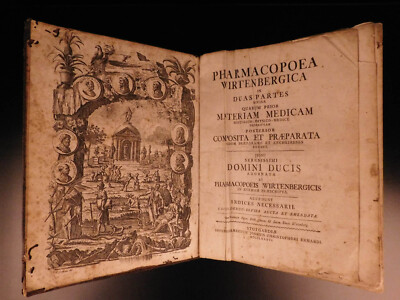 1786 Pharmacopoeia Wirtembergica Medicine Drugs Cannabis Surgery Wittenberg-image