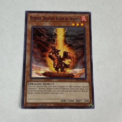 yugioh Burner, Dragon Ruler Of Sparks SR14-EN009 Fire Kings Structure Deck-image