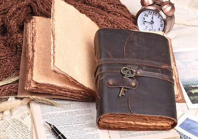 Vintage leather Bound Journal Antique Notebook, Diary, Sketchbook-image