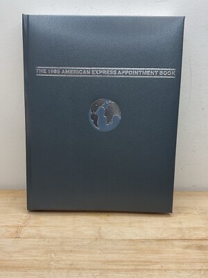 The 1986 American Express Leather Bound Calendar Planner Event Book Agenda-image
