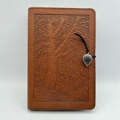 Oberon Design Genuine Leather Refillable Journal Cover w/ Hardbound Blank Insert-image
