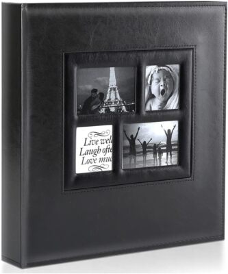 Ywlake Photo Album 4x6 500 Pockets Photo, Extra Large 500 Pockets, Black -image