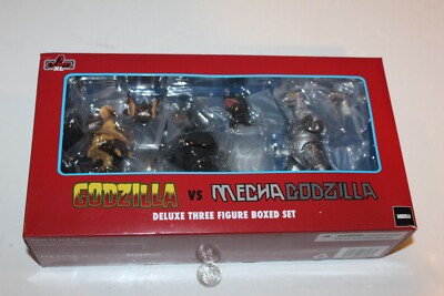2023 Mezco 5 Points XL Godzilla Vs Mechagodzilla King Caesar 3 Figure Set Sealed-image