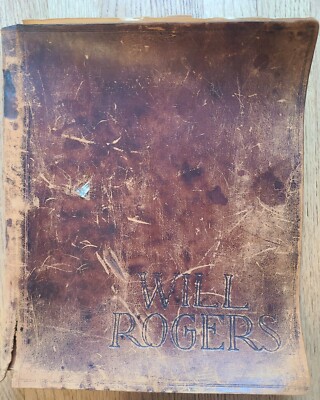 RARE Will Rogers Leather Photo Portfolio w/ copy of will (1935)-image