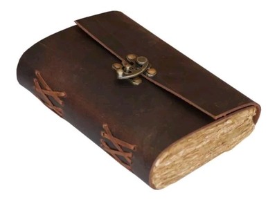 Vintage Leather bound Journal Antique Handmade Paper Notebook Diary Sketchbook-image