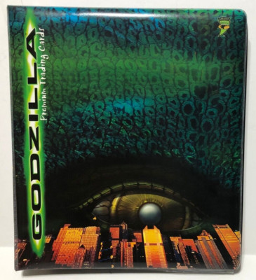 GODZILLA 1998 TRADING CARD BINDER, SUPERVIEW  72 CARD SET, PROMO CARD-image