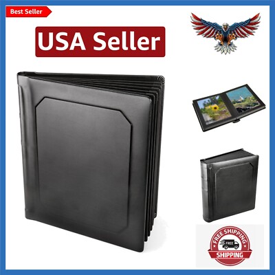 Professional Leatherette Bound Slip-in Photo Album, Holds 30 8x10 Photos 15 P...-image