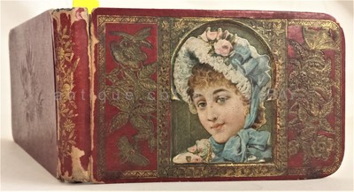 1886 antique AUTOGRAPH ALBUM lyndonville vt HARRY A. ROBIE-image