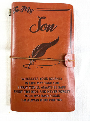 Son Gifts To My Son Leather Travel Journal Birthday Fathers Day-image