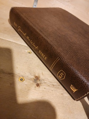 KJV Journal the Word Bible, Bonded Leather, Brown Comfort Print Red Letter-image