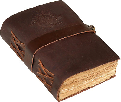 C  Compass Vintage Leather Journal - Antique Handmade with Lock Leather Bound Jo-image