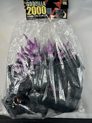 2000 BANPRESTO 10” GODZILLA Large Millennium Figure BLACK NEW IN BAG!-image