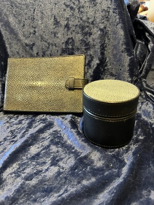 STINGRAY SKIN PHOTO ALBUM AND DRESSER BOX NOS-image