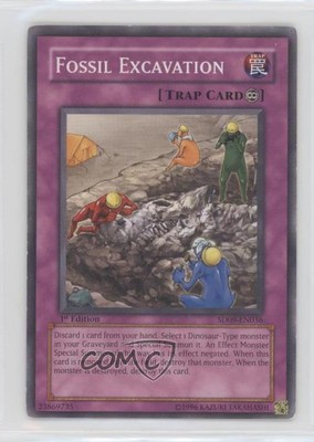 2006 Yu-Gi-Oh! Dinosaur's Rage Structure Deck 1st Edition Fossil Excavation 0b3-image