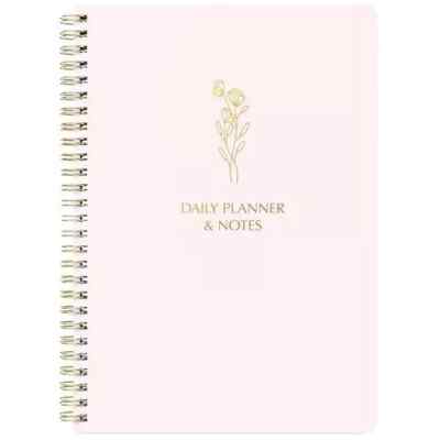 Simple Planner Undated & To Do List Notebook: With Hourly Blush Pink Daily-image