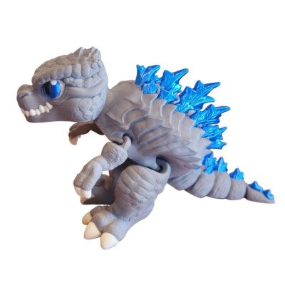 3D Printed Articulating Godzilla Figurine-image