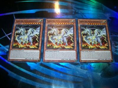 3x Thunder King, the Lightningstrike Kaiju 1st Edition Common SDAZ-EN008 -image
