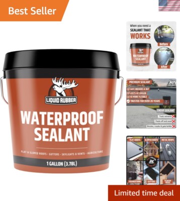 Durable 1-Gallon Waterproof Sealant for Residential and Commercial Projects-image